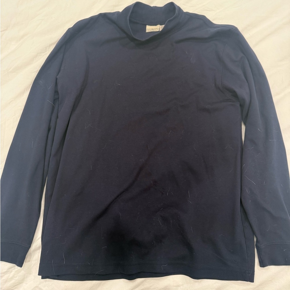 L.L. Bean Men's Dark Blue Turtleneck Sweater